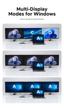 UGREEN 12 em 1 USB HUB Tipo-C para 2HDMI 4K120Hz DP USB3.2 10Gbps SD/TF RJ45 PD100W para MacBook Dell HP Acessórios para laptop Encaixe