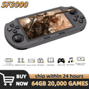 SF3000 Retro Console de videogame portátil Sistema Linux 4.5 Polegada 854*480 Tela IPS 3000mAh Jogos de reprodutor de vídeo de bolso portátil