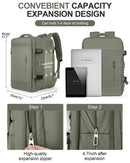 Mochila de Viagem de Grande Capacidade para Homens e Mulheres, Bolsa para Laptop Multifuncional, Mochila Expansível para Viagens de Negócios