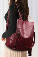 Vintage anti roubo feminino sacos de ombro mochilas de couro macio sac a dos viagem casual senhoras bagpack sacos escolares