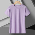 Camiseta feminina reflexiva para corrida – alta elasticidade respirável de seda gelada de secagem rápida para o verão, camiseta ativa legal de manga curta