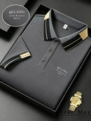 Camisa polo masculina de luxo com manga curta e bordado de cavalo, estilo Milão, camiseta casual de verão, roupa masculina de marca para negócios.