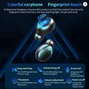 Fones de Ouvido Estéreo 9D com Alto-Falante de Baixo F9, Fones Bluetooth Esportivos com Controle Touch, Earbuds Sem Fio à Prova d'Água