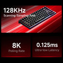 Akko tac75 he teclado de interruptor magnético 75% teclados para jogos gatilho rápido 0.005mm 8k rgb com fio esports teclado personalizado para gamer