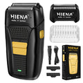 Máquina de acabamento hiena elétrica profissional máquina de cortar cabelo elétrica máquina de barba recarregável barbeador masculino kit aparador de cabelo