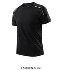 Chrlck camisetas masculinas de secagem rápida, respirável, caminhadas, pesca, elasticidade macia, esportes ao ar livre, camisa curta, verão