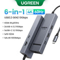 UGREEN 12 em 1 USB HUB Tipo-C para 2HDMI 4K120Hz DP USB3.2 10Gbps SD/TF RJ45 PD100W para MacBook Dell HP Acessórios para laptop Encaixe