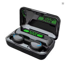 Fones de Ouvido Estéreo 9D com Alto-Falante de Baixo F9, Fones Bluetooth Esportivos com Controle Touch, Earbuds Sem Fio à Prova d'Água