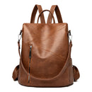 Vintage anti roubo feminino sacos de ombro mochilas de couro macio sac a dos viagem casual senhoras bagpack sacos escolares