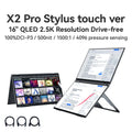 Ehomewei monitor portátil de tela dupla série x, toque de telefone sem drive fhd 2k 15.6 “16” para laptop windows macbook