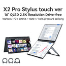 Ehomewei monitor portátil de tela dupla série x, toque de telefone sem drive fhd 2k 15.6 “16” para laptop windows macbook