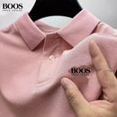 Nova camisa polo masculina de alta qualidade com mangas curtas, moda de verão, casual, confortável e respirável.