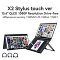 Ehomewei monitor portátil de tela dupla série x, toque de telefone sem drive fhd 2k 15.6 “16” para laptop windows macbook