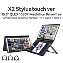 Ehomewei monitor portátil de tela dupla série x, toque de telefone sem drive fhd 2k 15.6 “16” para laptop windows macbook