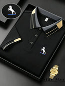 Camisa polo masculina de luxo com manga curta e bordado de cavalo, estilo Milão, camiseta casual de verão, roupa masculina de marca para negócios.