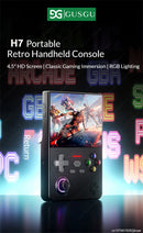 Novo Console de Jogos Portátil GUSGU H7 com Tela IPS de 4.5 Polegadas, Sistema Linux e Bateria de 4000mAh com Longa Duração em Standby
