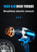 [Pneus de caminhão podem abrir] Kamolee Tool DTW700 1800N.m Chave de impacto elétrica de alto torque 1/2 polegadas para bateria de 18v/21V
