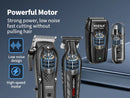 Máquina de acabamento hiena elétrica profissional máquina de cortar cabelo elétrica máquina de barba recarregável barbeador masculino kit aparador de cabelo