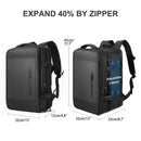 Mochila de Viagem de Grande Capacidade para Homens e Mulheres, Bolsa para Laptop Multifuncional, Mochila Expansível para Viagens de Negócios