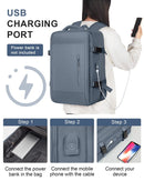 Mochila de Viagem de Grande Capacidade para Homens e Mulheres, Bolsa para Laptop Multifuncional, Mochila Expansível para Viagens de Negócios