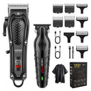 Máquina de acabamento hiena elétrica profissional máquina de cortar cabelo elétrica máquina de barba recarregável barbeador masculino kit aparador de cabelo