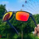 Luxo quadrado vintage polarizado ciclismo óculos de sol das mulheres dos homens moda viagem condução pesca óculos de sol masculino uv400