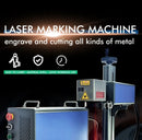 Máquina de marcação a laser de fibra raycus 30w 50w, gravação em ouro, prata, pulseira, anel, joias, Copo térmico em aço inoxidável, alumínio, cobre, frete grátis, sem taxas