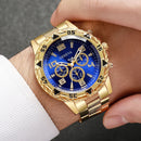 1/4PCS Relógio de Luxo Masculino com Mostrador Grande, Relógio de Quartzo Fashion para Homens, Presente Reloj Hombre (Sem Caixa)