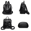 Vintage anti roubo feminino sacos de ombro mochilas de couro macio sac a dos viagem casual senhoras bagpack sacos escolares