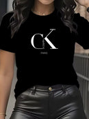 Camiseta feminina de verão com estampa de desenho animado, gola redonda, manga curta, estilo Y2K, tendência de moda de luxo.
