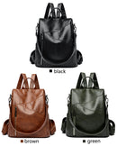 Mochila anti-roubo para mulheres, grande capacidade, bolsa de ombro única, couro macio, mochila de estudante escolar, alta qualidade, fêmea, novo, 2022, 2024