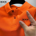 Nova camisa polo masculina de alta qualidade com mangas curtas, moda de verão, casual, confortável e respirável.