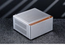 JONSBO NV10 Chassis ITX MINI Suporte totalmente em alumínio Fonte de alimentação 1U FLEX em pé ou deitado Caixa de computador