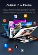 Novo Tablet PC 5G Versão Global Pad 7S Pro Ultra 4K HD 120Hz Gen3 20000mAh 22GB+2TB Android14 Dual SIM Wi-Fi