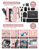 Mochila de Viagem de Grande Capacidade para Homens e Mulheres, Bolsa para Laptop Multifuncional, Mochila Expansível para Viagens de Negócios
