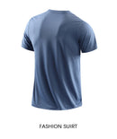 Chrlck camisetas masculinas de secagem rápida, respirável, caminhadas, pesca, elasticidade macia, esportes ao ar livre, camisa curta, verão