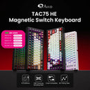 Akko tac75 he teclado de interruptor magnético 75% teclados para jogos gatilho rápido 0.005mm 8k rgb com fio esports teclado personalizado para gamer