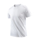 Chrlck camisetas masculinas de secagem rápida, respirável, caminhadas, pesca, elasticidade macia, esportes ao ar livre, camisa curta, verão