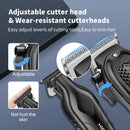 Máquina de acabamento hiena elétrica profissional máquina de cortar cabelo elétrica máquina de barba recarregável barbeador masculino kit aparador de cabelo