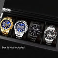 1/4PCS Relógio de Luxo Masculino com Mostrador Grande, Relógio de Quartzo Fashion para Homens, Presente Reloj Hombre (Sem Caixa)