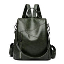 Mochila anti-roubo para mulheres, grande capacidade, bolsa de ombro única, couro macio, mochila de estudante escolar, alta qualidade, fêmea, novo, 2022, 2024