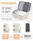 Mochila de Viagem de Grande Capacidade para Homens e Mulheres, Bolsa para Laptop Multifuncional, Mochila Expansível para Viagens de Negócios