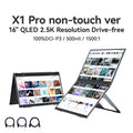 Ehomewei monitor portátil de tela dupla série x, toque de telefone sem drive fhd 2k 15.6 “16” para laptop windows macbook