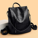 Vintage anti roubo feminino sacos de ombro mochilas de couro macio sac a dos viagem casual senhoras bagpack sacos escolares