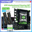 Placa Mãe Gamer MACHINIST X99 PR9-H com Kit Opcional Intel Xeon E5 2650 V4, RAM DDR4 32GB 2133MHz, M.2 NVME para PC Desktop M-ATX