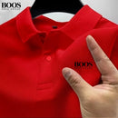Nova camisa polo masculina de alta qualidade com mangas curtas, moda de verão, casual, confortável e respirável.