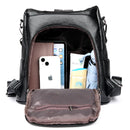 Mochila anti-roubo para mulheres, grande capacidade, bolsa de ombro única, couro macio, mochila de estudante escolar, alta qualidade, fêmea, novo, 2022, 2024