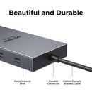UGREEN 12 em 1 USB HUB Tipo-C para 2HDMI 4K120Hz DP USB3.2 10Gbps SD/TF RJ45 PD100W para MacBook Dell HP Acessórios para laptop Encaixe