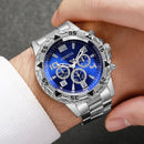 1/4PCS Relógio de Luxo Masculino com Mostrador Grande, Relógio de Quartzo Fashion para Homens, Presente Reloj Hombre (Sem Caixa)
