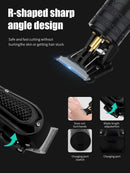 Máquina de cortar cabelo profissional Hiena 212, conjunto de cortador de cabelo masculino, aparador de cabelo elétrico sem fio de metal para barbeiro com visor LCD.